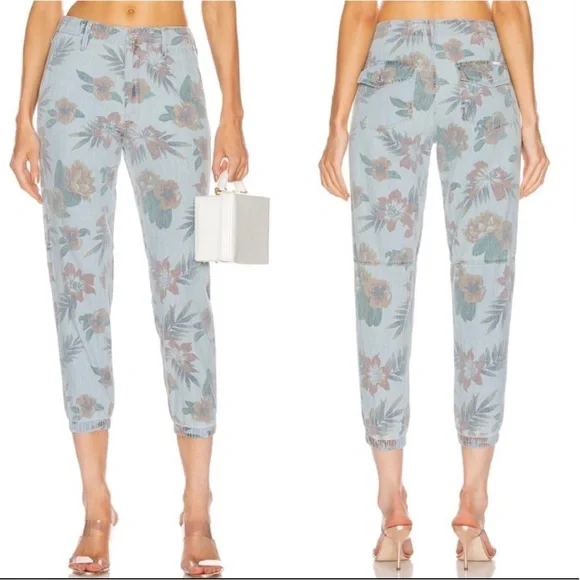 MOTHER Denim No Zip Misfit Floral Pants Fresh Cut NWT - Picture 2 of 15